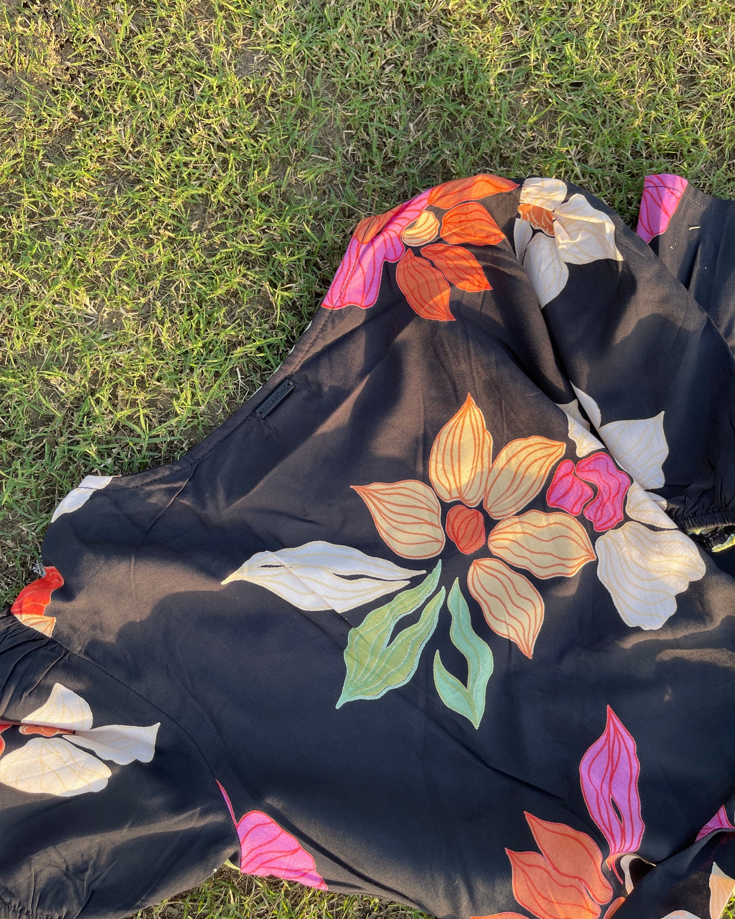 Midnight Bloom Wrap Dress (S)