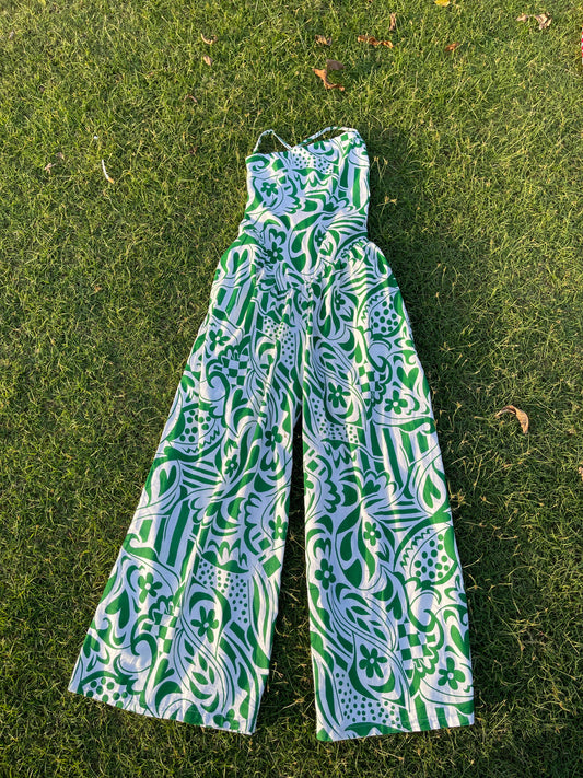 Palm Maze Jumpsuit (XS)