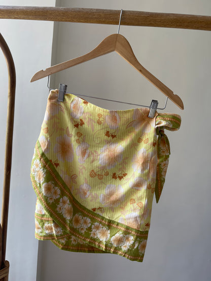 Lemon Bloom Wrap Skirt(XS,S & M)
