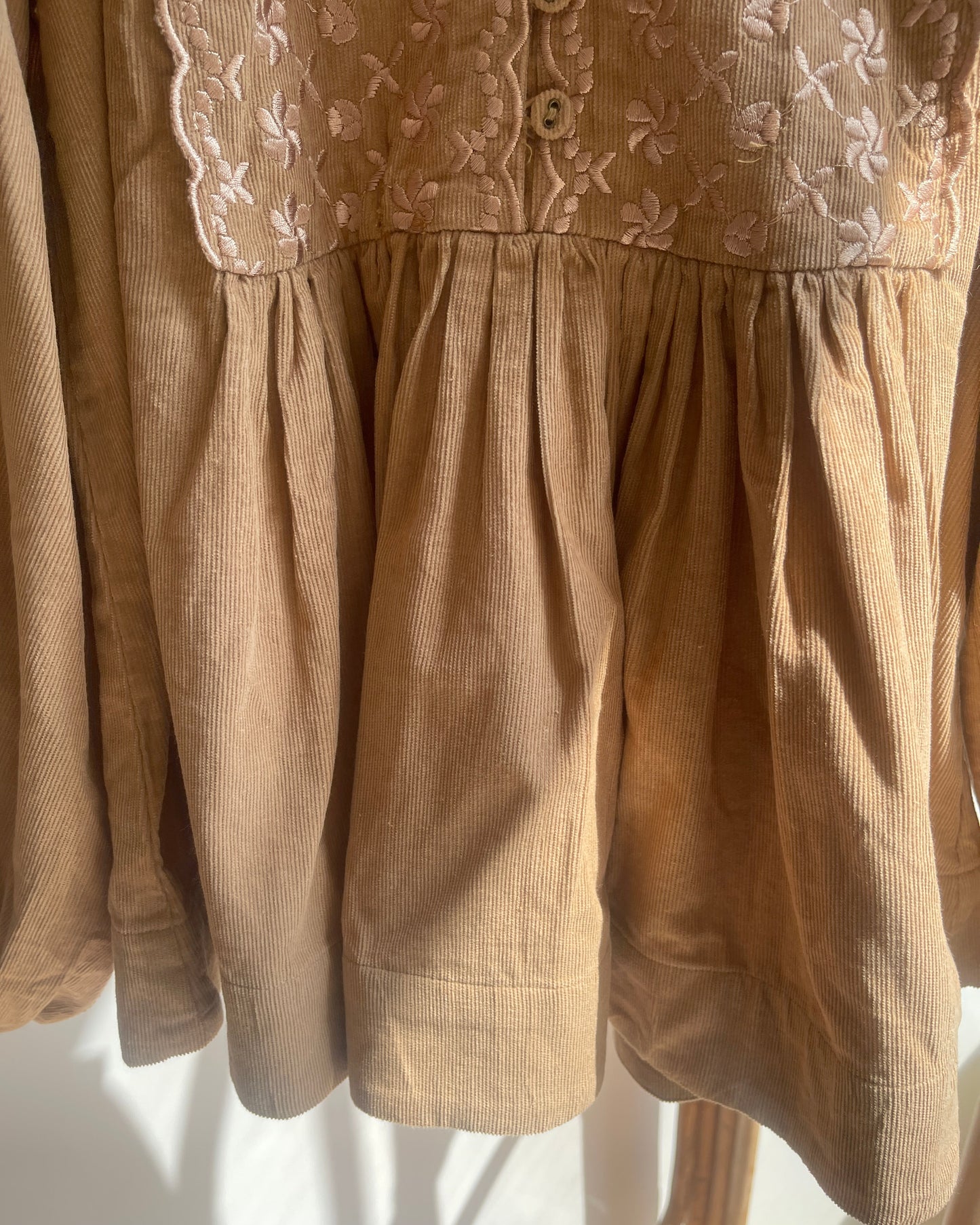 Clay Blossom Peplum Blouse (L)