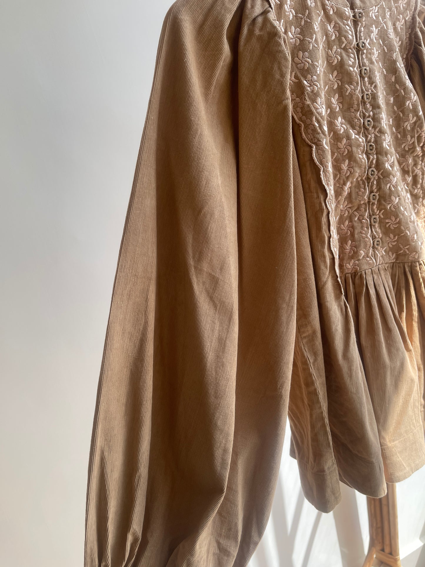 Clay Blossom Peplum Blouse (L)