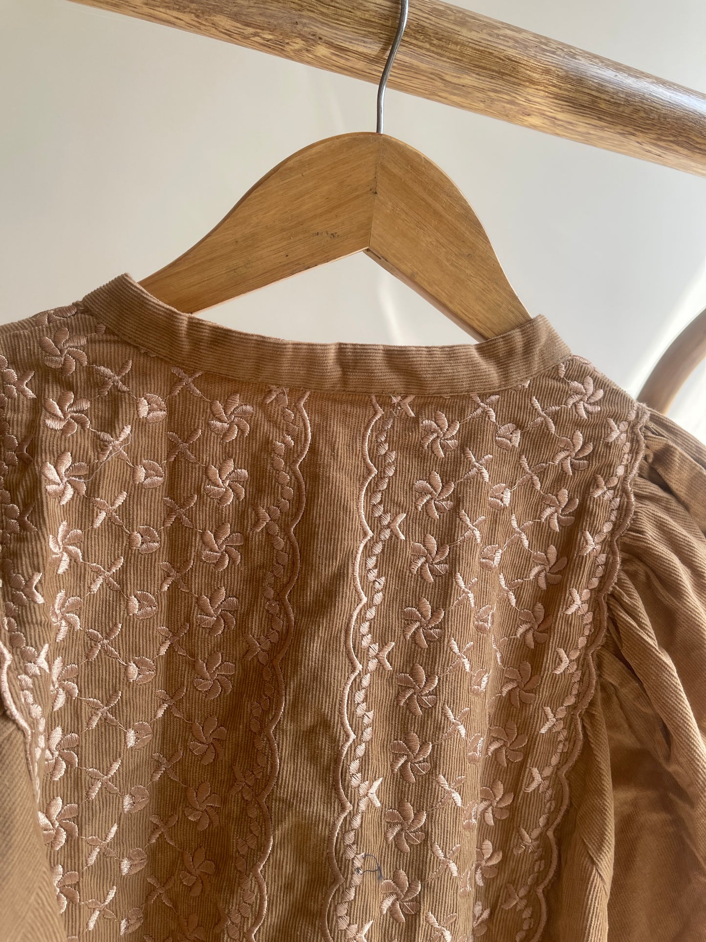 Clay Blossom Peplum Blouse (L)