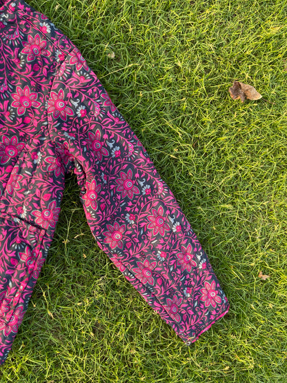 Fuchsia Garden Quilted Jacket (L)