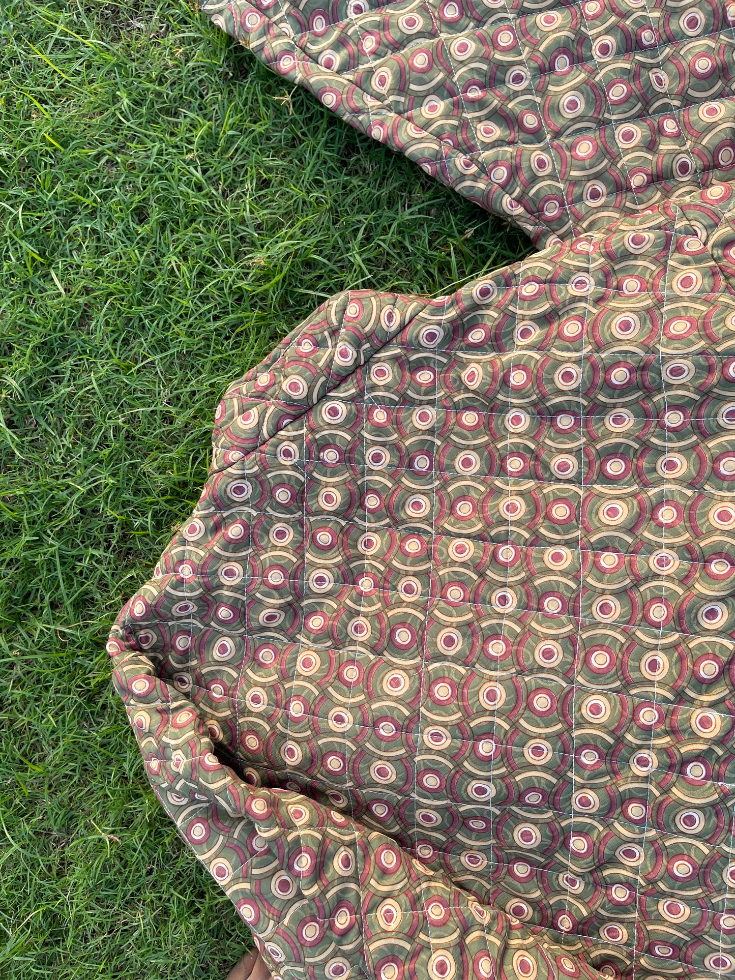 Teal Gold Quilted Jacket (L)