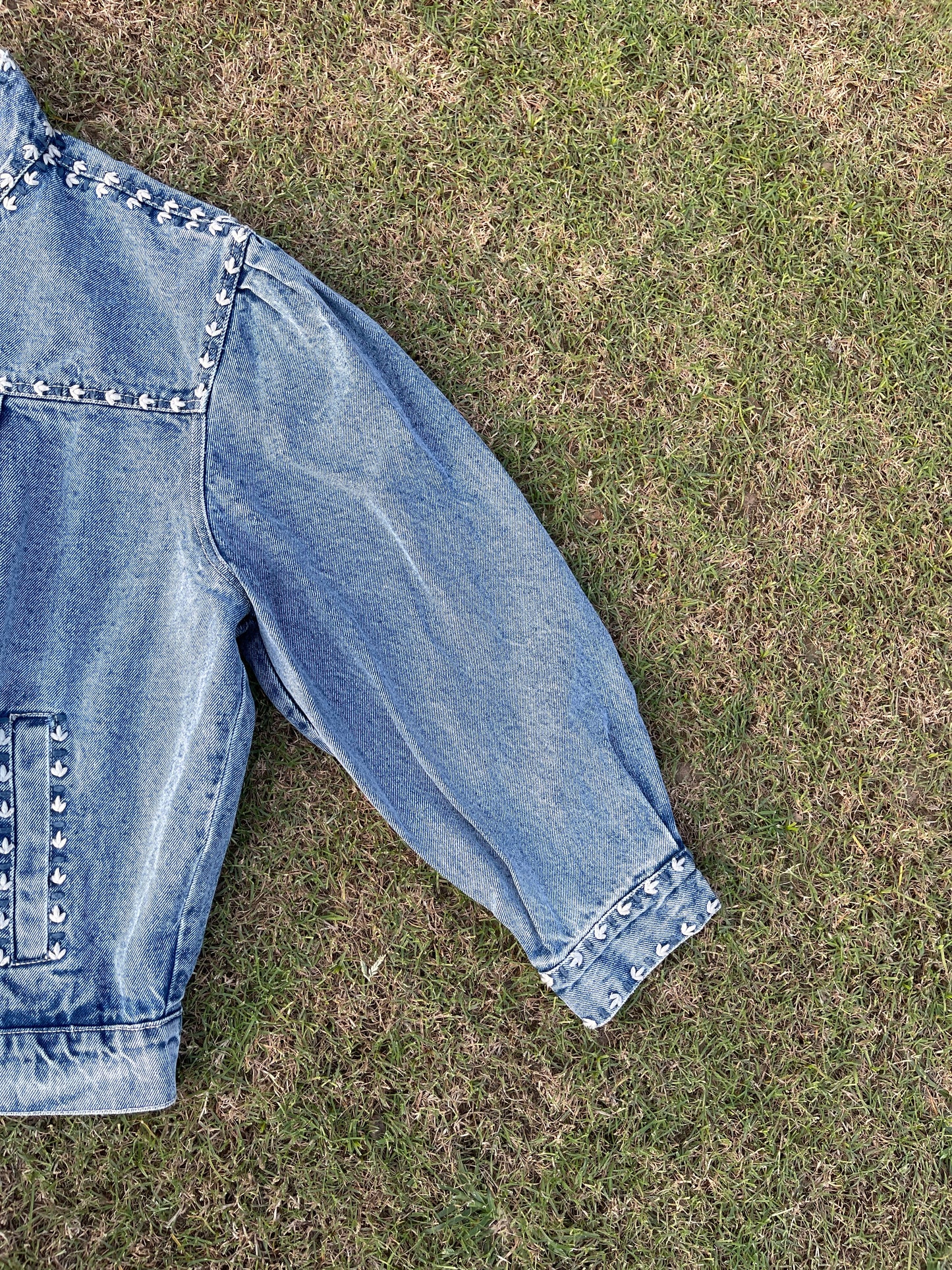 Blue Laurel Hand Denim Jacket(XL)