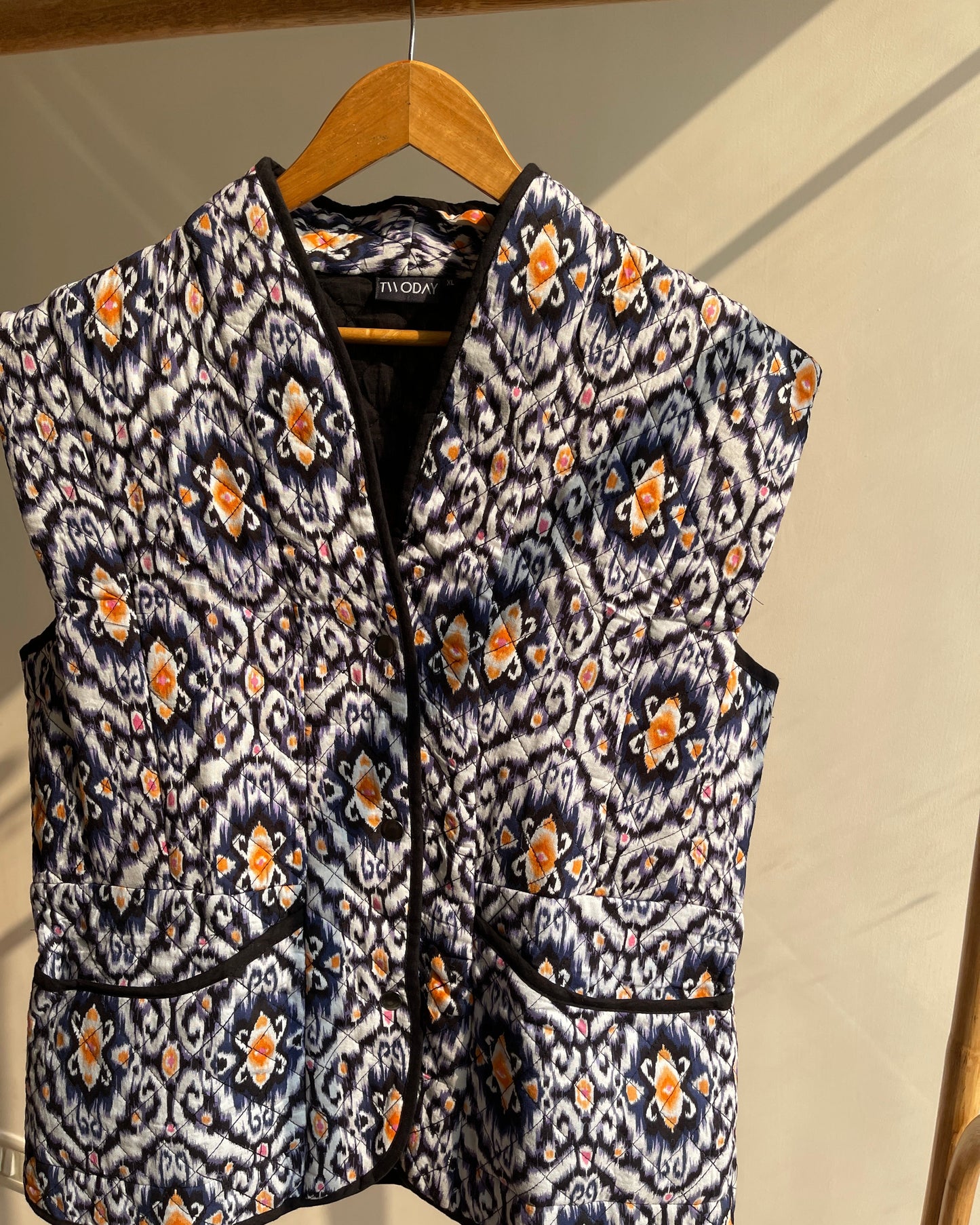 Ember Ikat Quilted Vest (S)