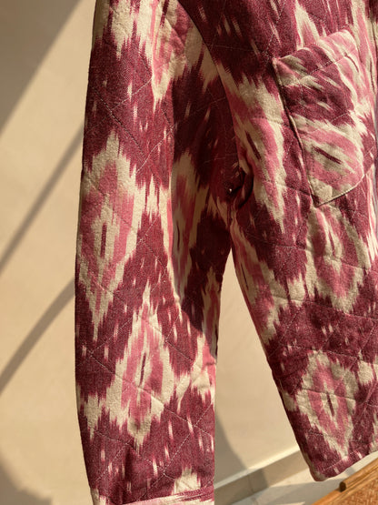 Ruby Ikat Quilted Shacket (L)
