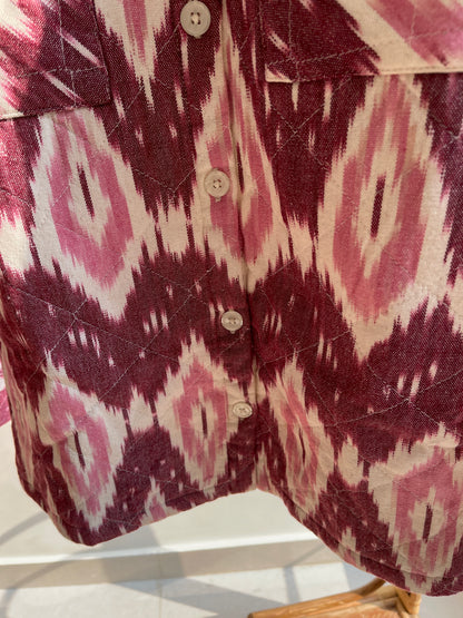 Ruby Ikat Quilted Shacket (L)