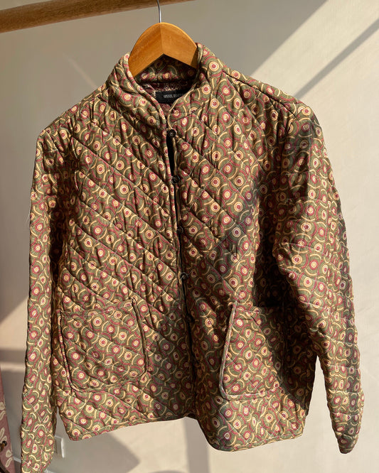 Teal Gold Quilted Jacket (L)