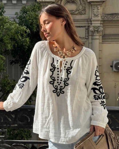 Flora Noir Blouse