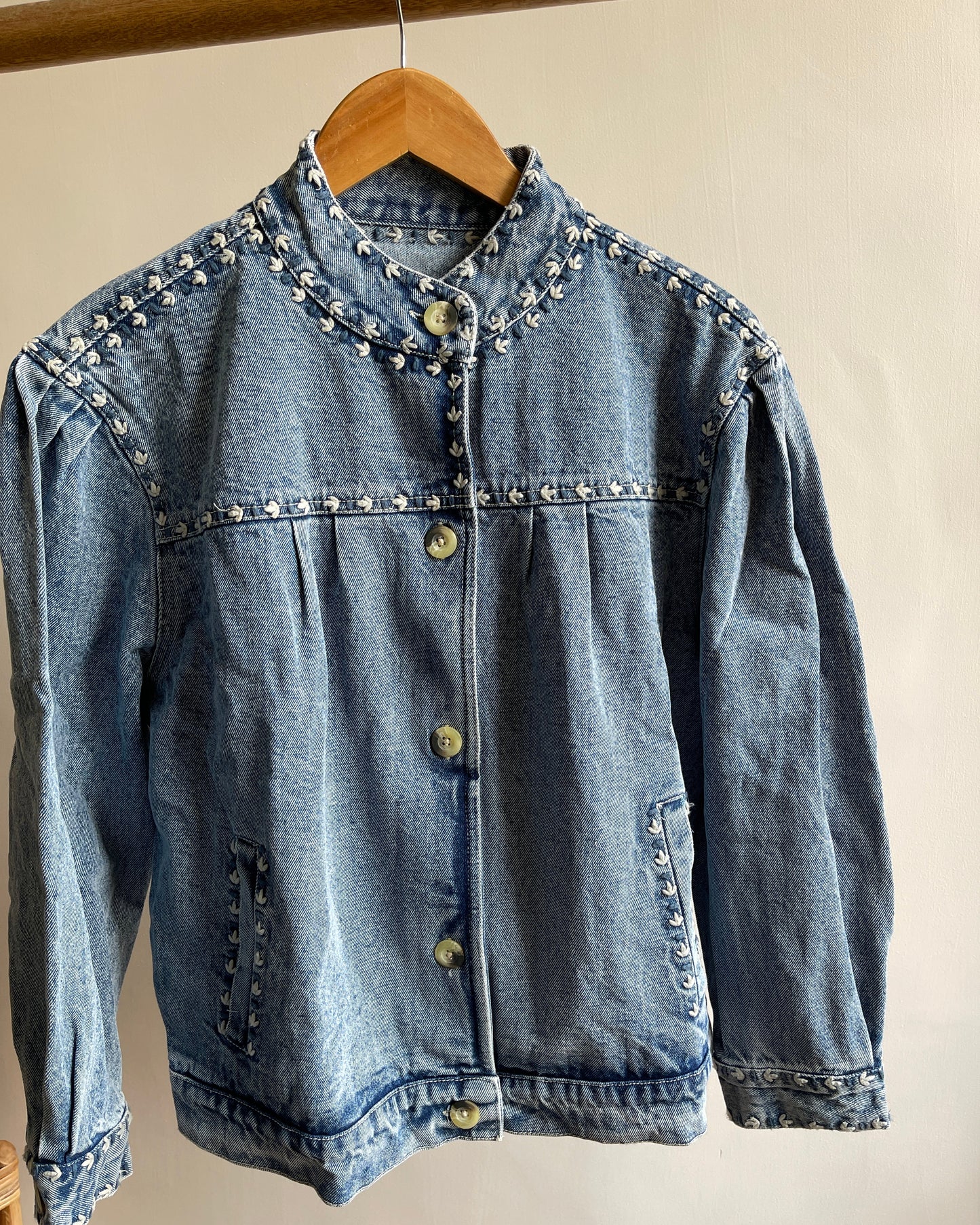 Blue Laurel Hand Denim Jacket(XL)