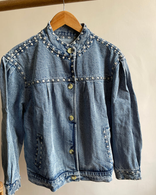 Blue Laurel Hand Denim Jacket(XL)