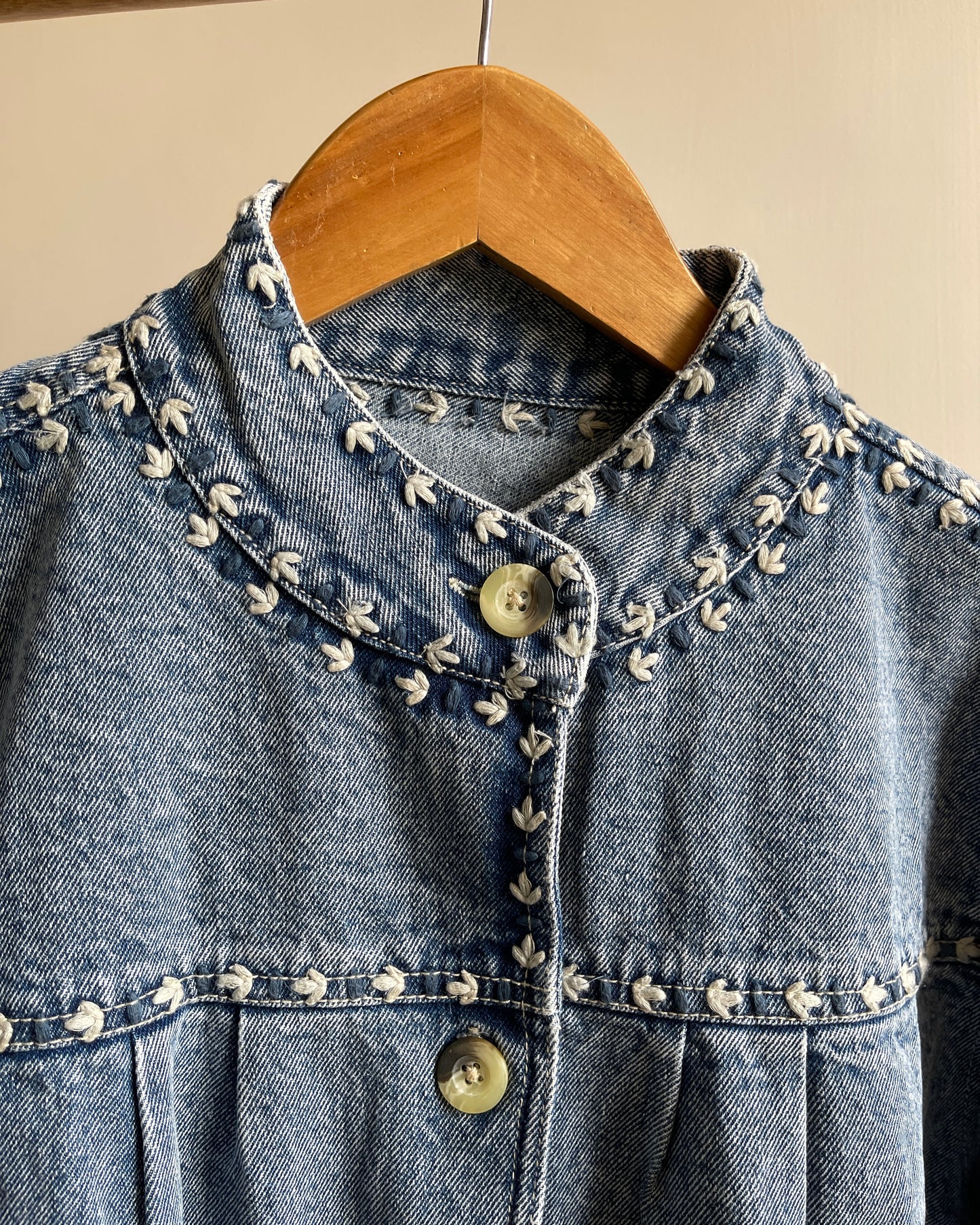 Blue Laurel Hand Denim Jacket(XL)