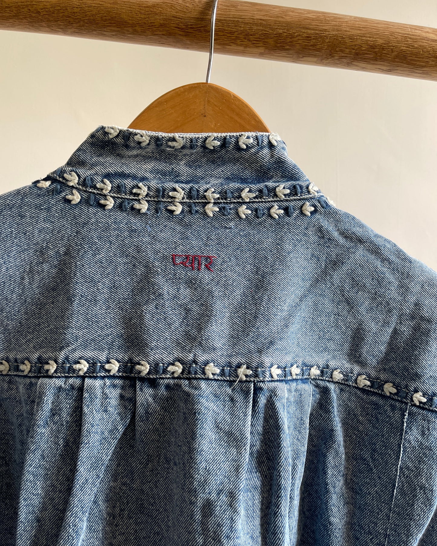 Blue Laurel Hand Denim Jacket(XL)