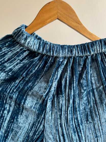 Ice Teal Crushed Velvet Co-ord Set (M)