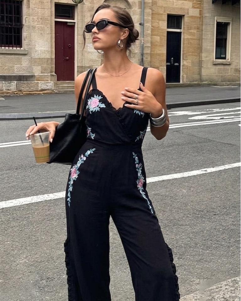 Floral Beauty Jumpsuit (S & L)