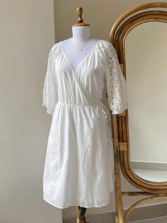 Feather Wrap Dress (M)