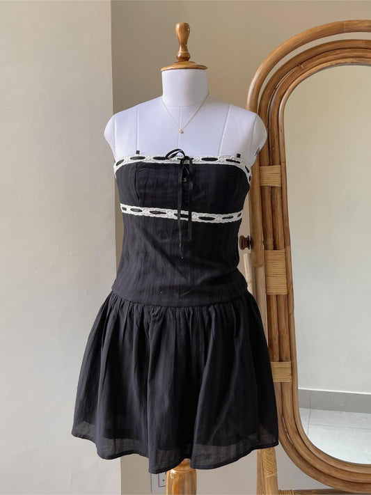 Ribbon Strapless Dress (S)