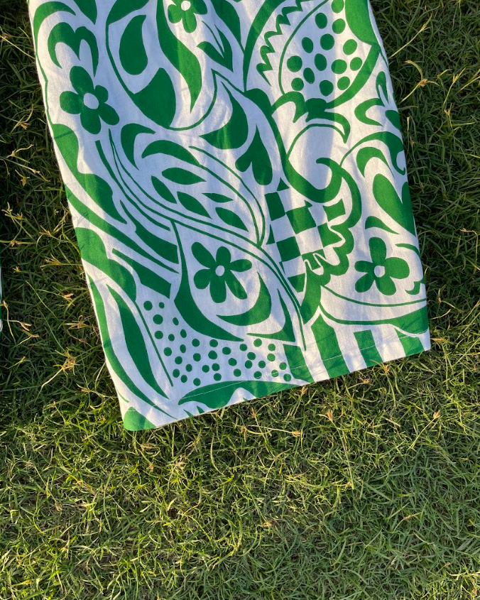 Palm Maze Jumpsuit (XS)