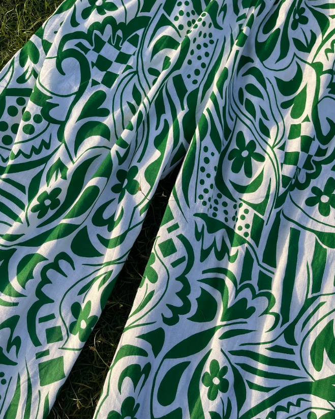 Palm Maze Jumpsuit (XS)