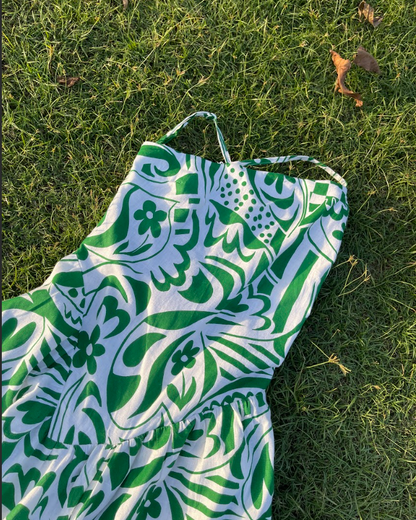 Palm Maze Jumpsuit (XS)