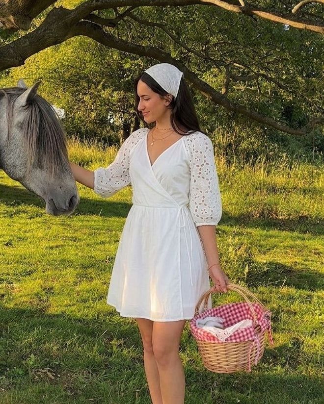 Feather Wrap Dress (M)